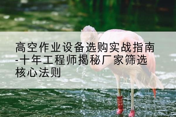 立山剪叉式升降机厂家-高空作业设备选购实战指南-十年工程师揭秘厂家筛选核心法则