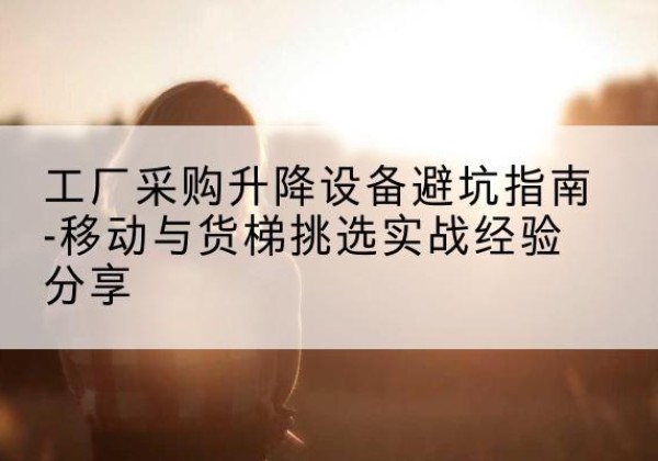 立山移动式升降机怎么选-工厂采购升降设备避坑指南-移动与货梯挑选实战经验分享